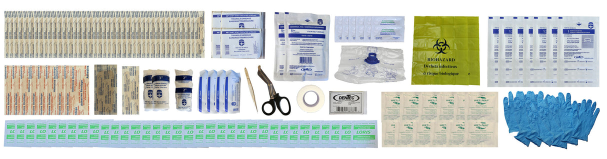 CSA Z1220 TYPE 2 BASIC MEDIUM FIRST AID KIT BULK IN 24 UNIT PLASTIC BOX - Servoxy Inc