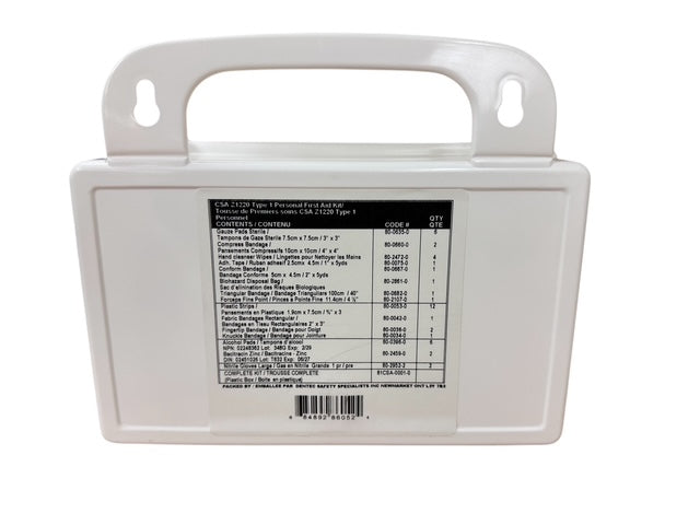 CSA Z1220-17 TYPE 1 PERSONAL FIRST AID KIT BULK IN 10 UNIT PLASTIC BOX - Servoxy Inc
