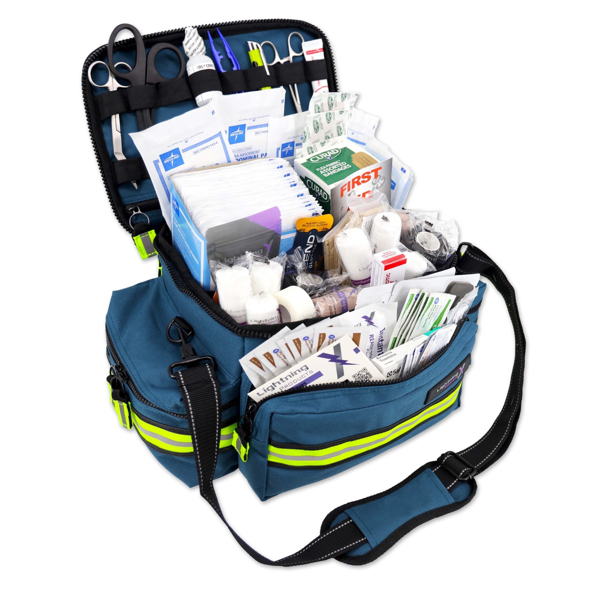 Mid-Sized First Responder EMT Bag w/ Basic Fill Kit A - SERVOXY INC