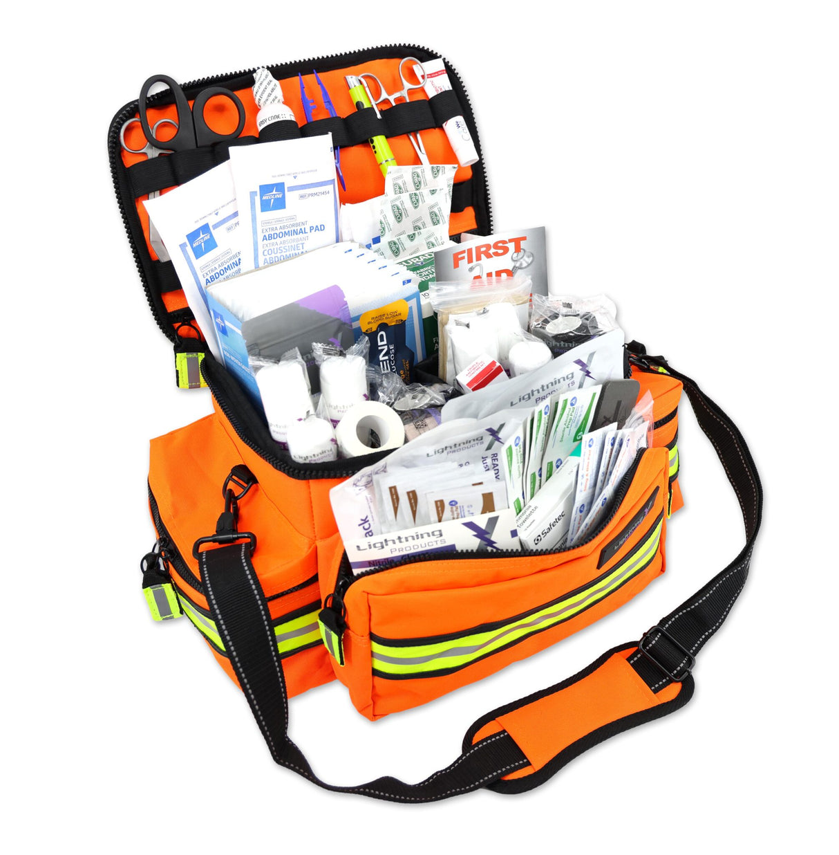 Mid-Sized First Responder EMT Bag w/ Basic Fill Kit A - SERVOXY INC