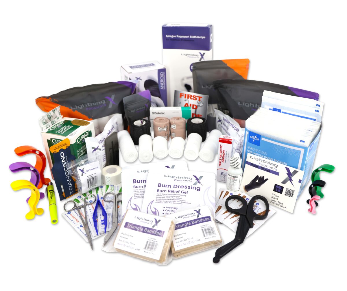 Compact First Responder Stocked Trauma Bag w Fill Kit B - SERVOXY INC