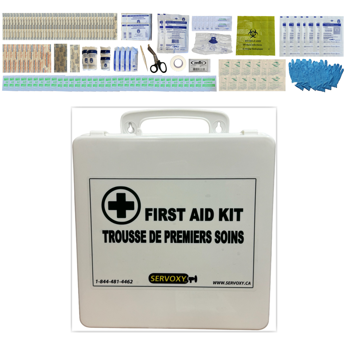 CSA Z1220 TYPE 2 BASIC MEDIUM FIRST AID KIT BULK IN 24 UNIT PLASTIC BOX - Servoxy Inc