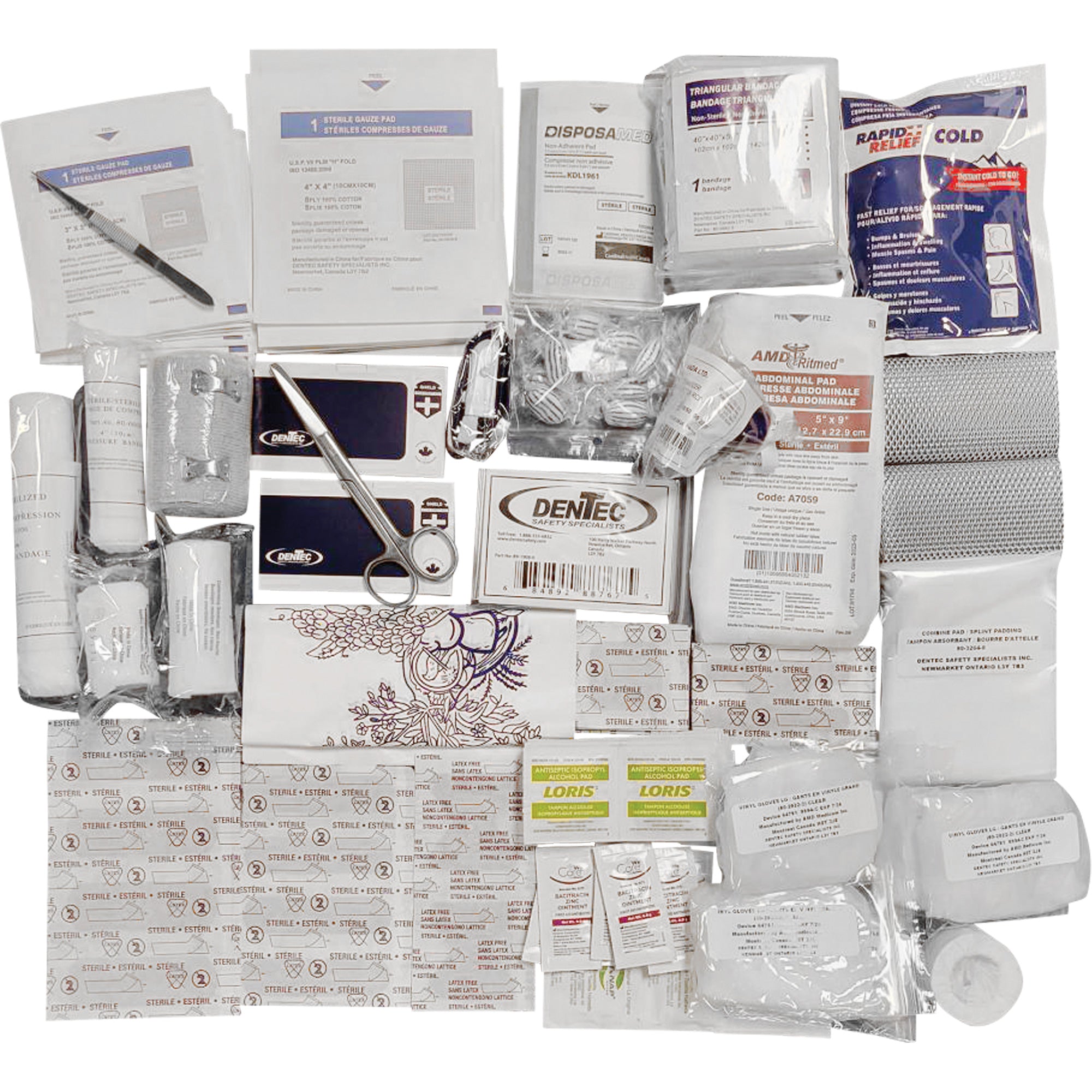 Content of the CSA Z1220 Type 3 Intermediate Small First Aid Kit