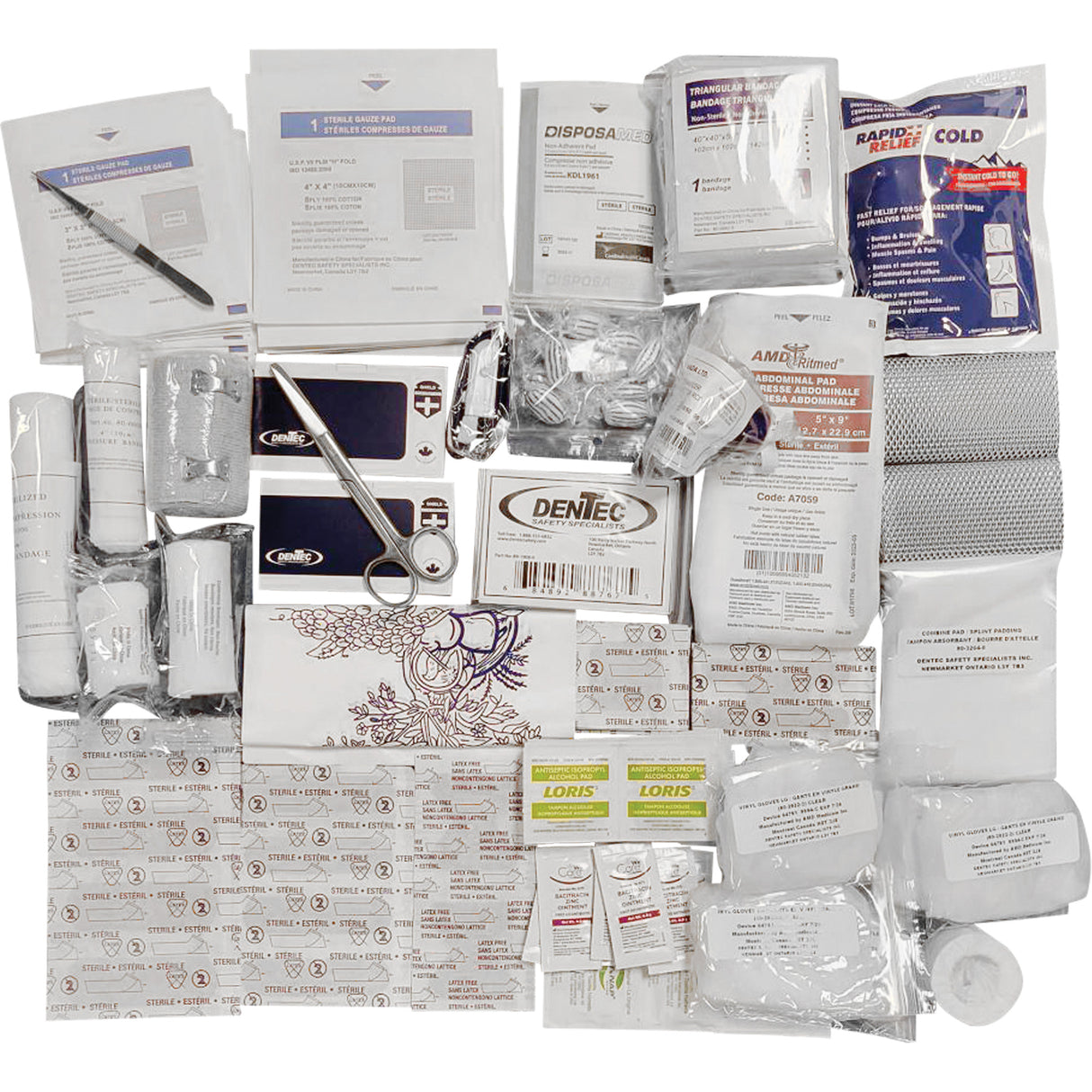 Content of the CSA Z1220 Type 3 Intermediate Small First Aid Kit