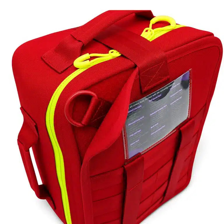 Large Soft Case First Aid Kit, Labeled Pockets LXFAK-SF-B+