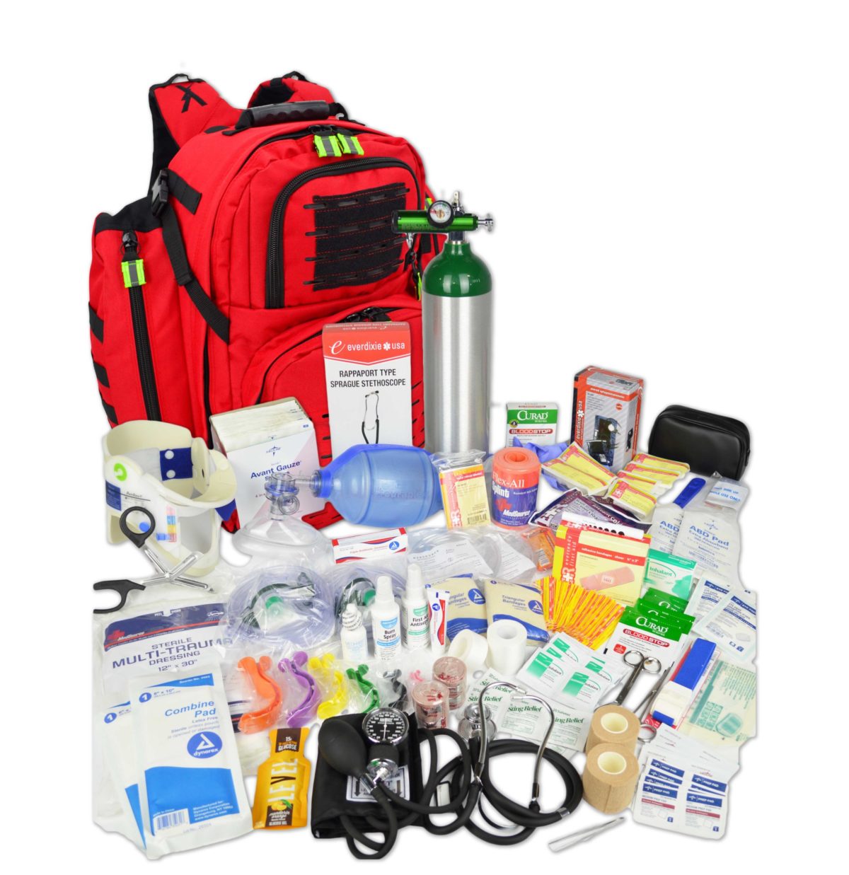 TacMed ALS Oxygen Trauma Backpack w/ O2 Bottle & Stocked Kit D