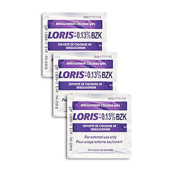 Antiseptic Wipes "LORIS" 0.13% BZK (100/box) - SERVOXY INC