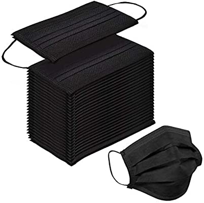 Black disposable face masks 50 PCS - SERVOXY INC
