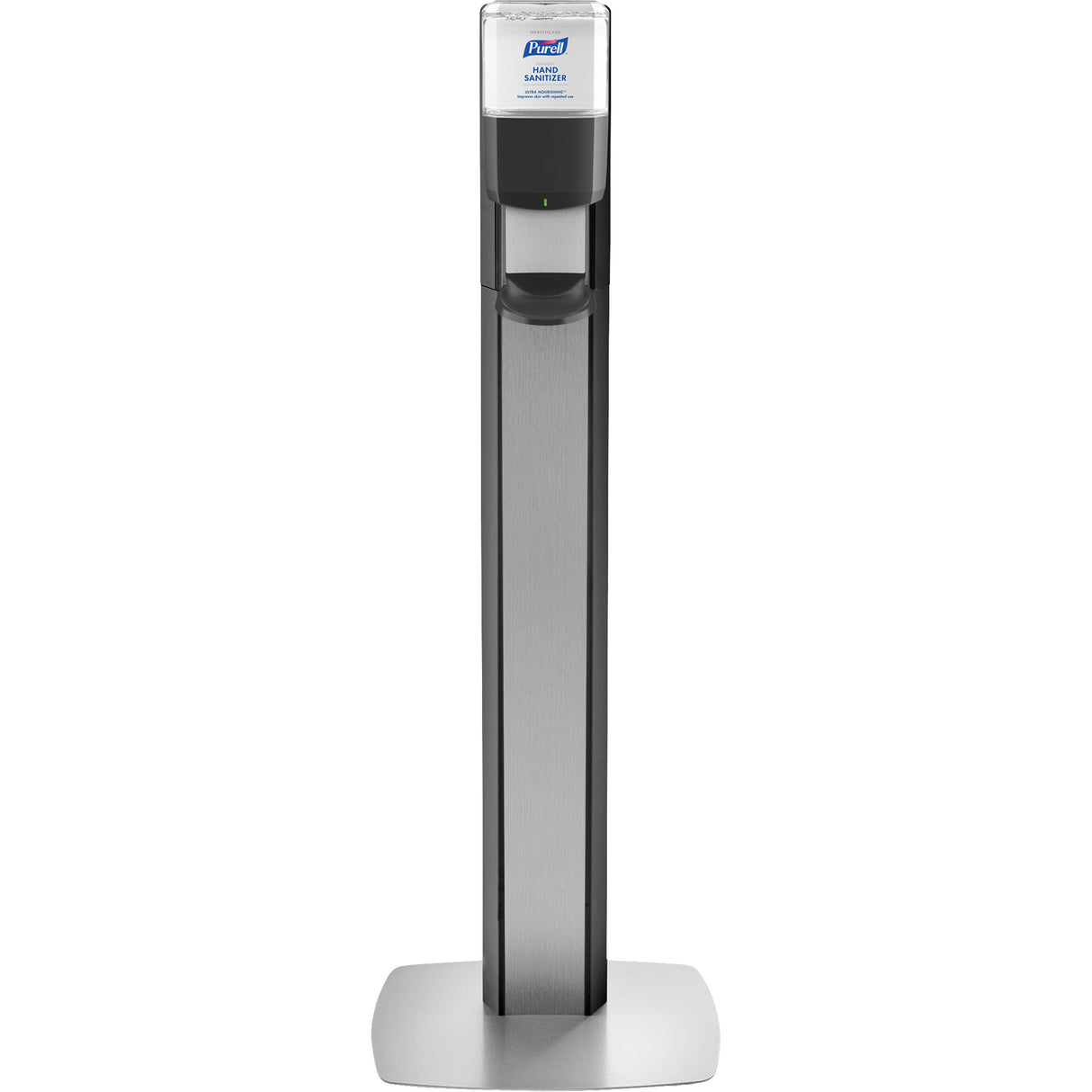 Purell® MESSENGER™ ES8 Silver Panel Floor Stand with Automatic Dispenser - SERVOXY INC