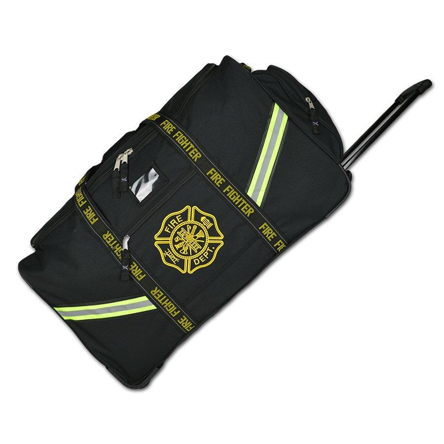 Lightning X Premium Turnout Gear Bag; Luggage Style w/ Wheels, Rigid Sides, Reinforced Bottom & Retractable Handle - SERVOXY INC