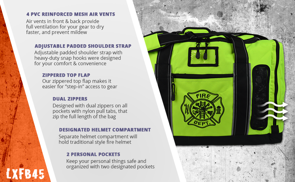 LXFB45 Quad-Vent Turnout Gear Bag - SERVOXY INC