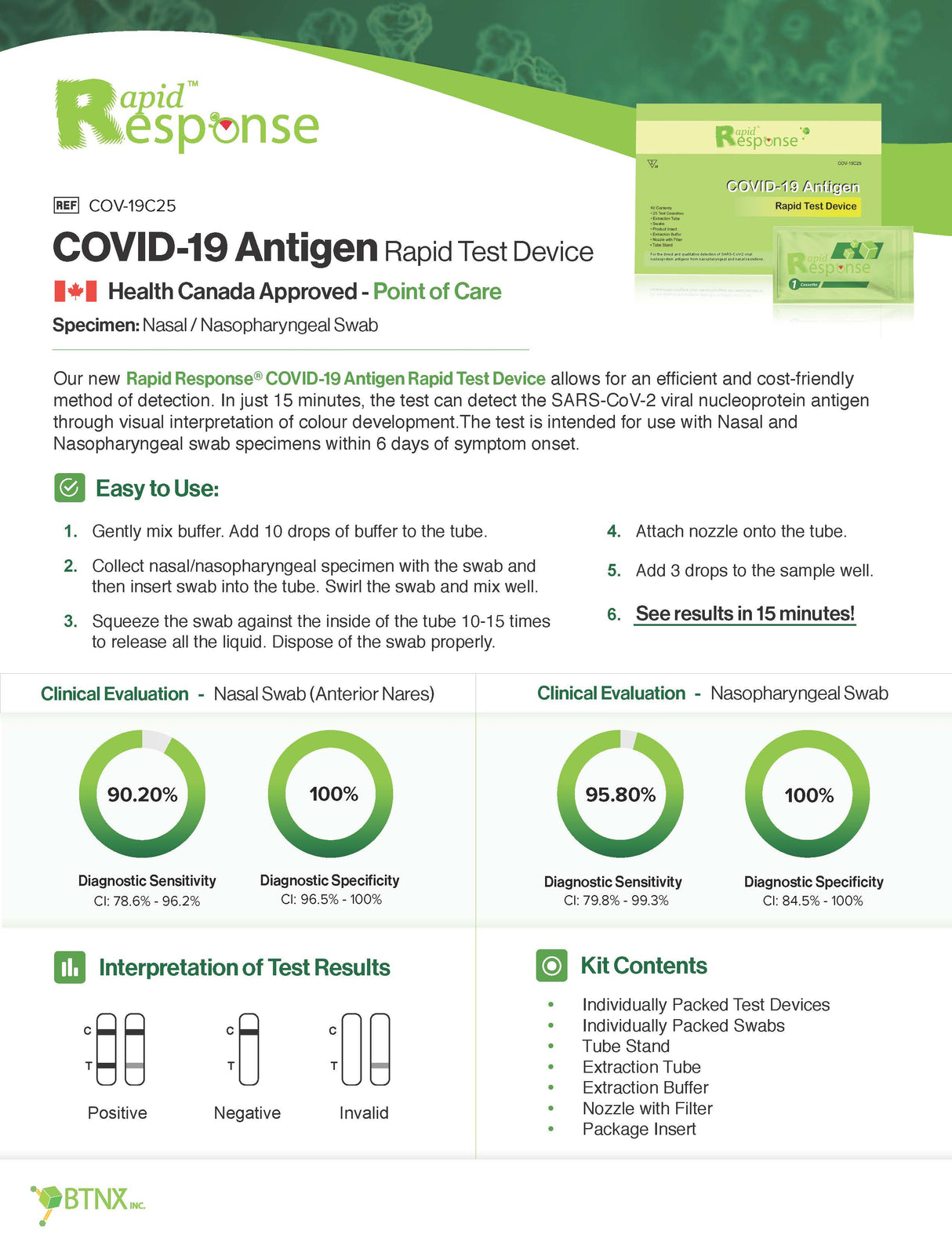 Rapid Response COVID-19 Antigen Test (25) Pack