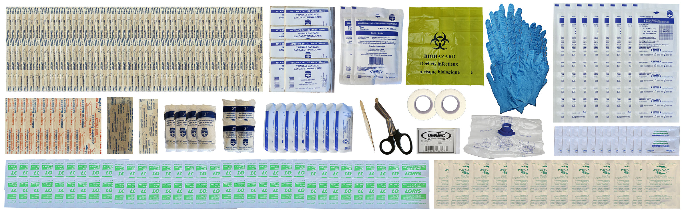 CSA Z1220 TYPE 2 LARGE FIRST AID KIT(51-100 Workers), Plastic Box - SERVOXY INC