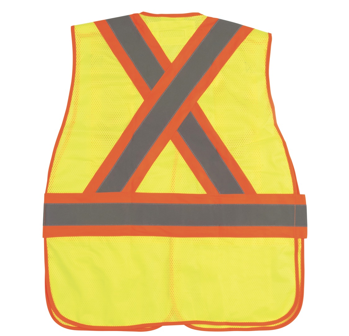 CSA Compliant Safety Vest, High Visibility Lime-Yellow