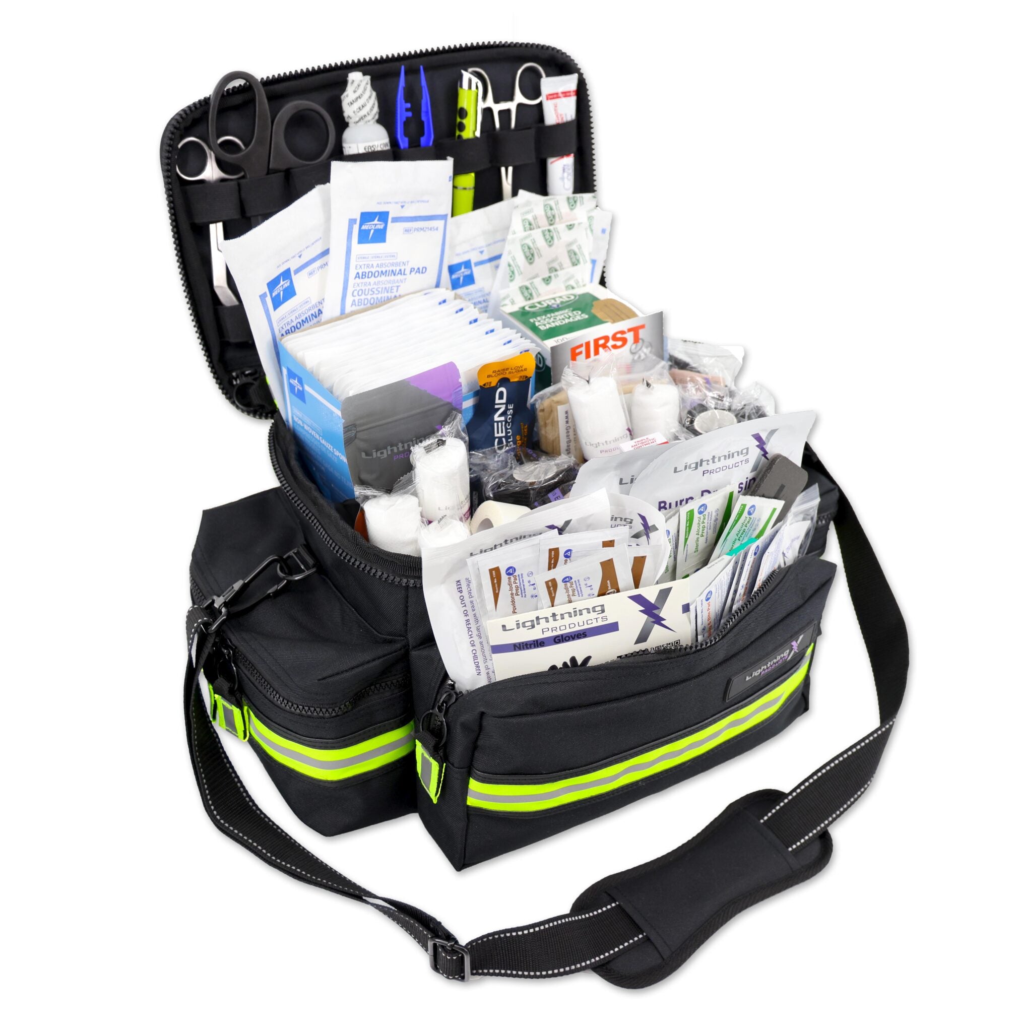 Mid-Sized First Responder EMT Bag w/ Basic Fill Kit A - SERVOXY INC