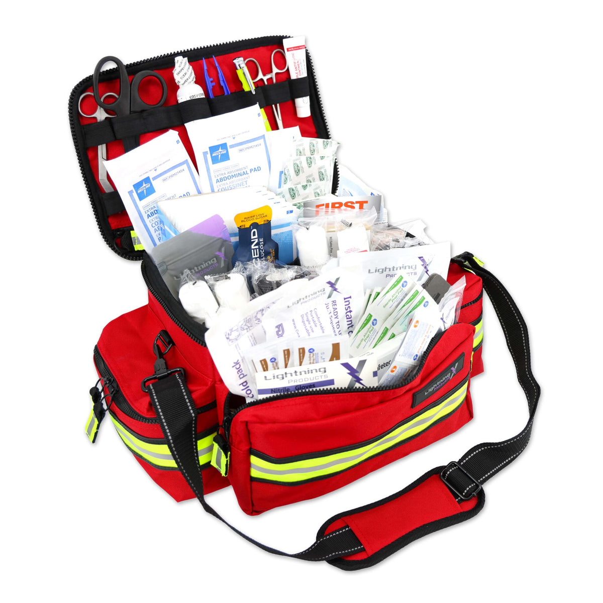 Mid-Sized First Responder EMT Bag w/ Basic Fill Kit A - SERVOXY INC ...