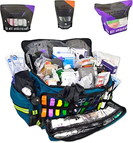 Lightning X Oxygen Trauma Medic First Responder Bag - Stocked - SERVOXY INC