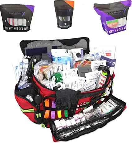 Lightning X Oxygen Trauma Medic First Responder Bag - Stocked - SERVOXY INC