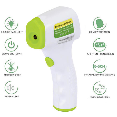 Non-Contact Digital Infrared Forehead Thermometer - CE and FDA Certified - SERVOXY INC