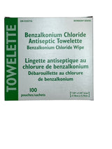 Benzalkonium Chloride Wipes BZK Case Pack 1000 Wipes - SERVOXY INC
