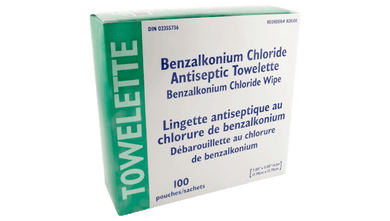 Benzalkonium Chloride (0.13% BZK) Antiseptic Towelettes - SERVOXY INC