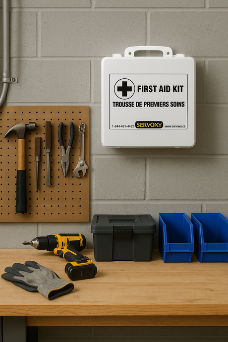 CSA Z1220-17 Type 3 Intermediate Small First Aid Kit | 24 Unit Plastic Box - Bulk Packed for 2-25 Workers - Servoxy Inc