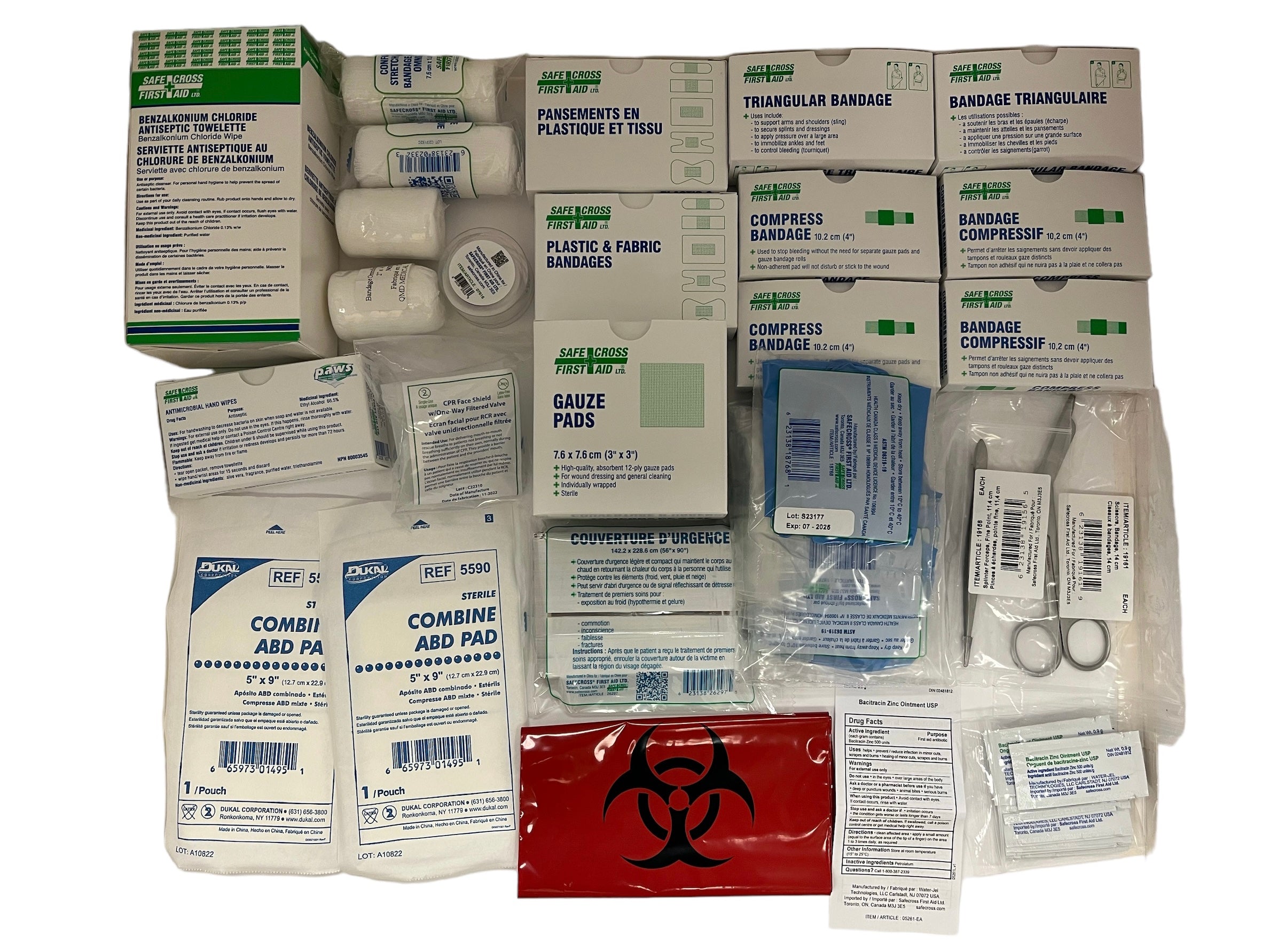 First Aid Kit, CSA Type 2 Low-Risk Environment, Medium (26-50 Workers), Plastic Box - SERVOXY INC