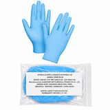 Pair of blue disposable gloves from Servoxy CSA Z1220-24 Type 2 Small First Aid Kit for 2-25 workers.
