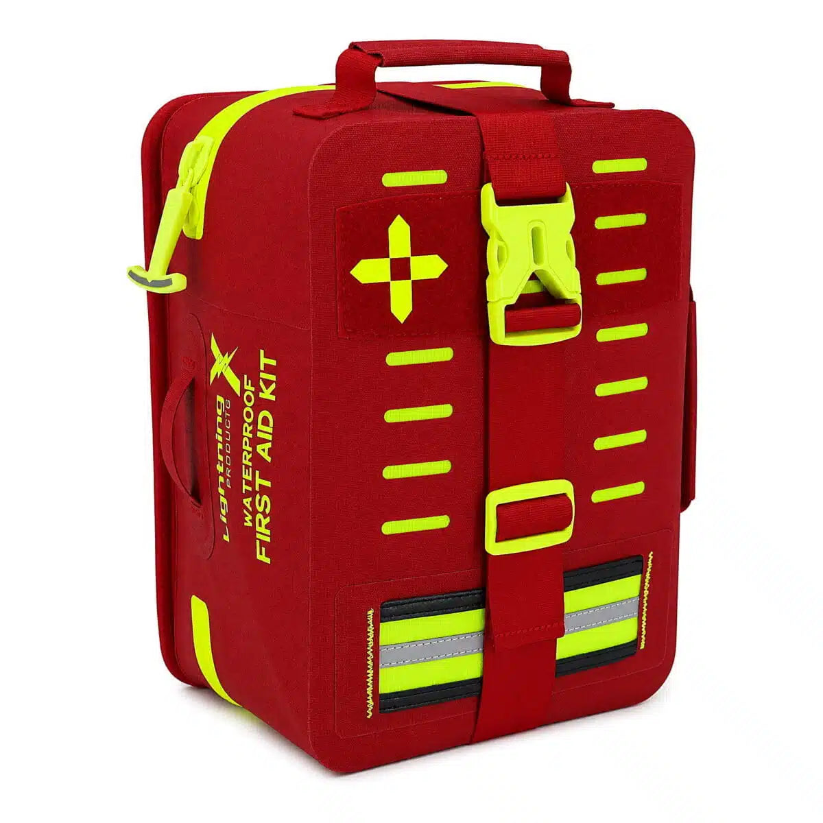 Large Waterproof First Aid Kit IPX7, Labeled Pockets, LXFAK-WP-B+