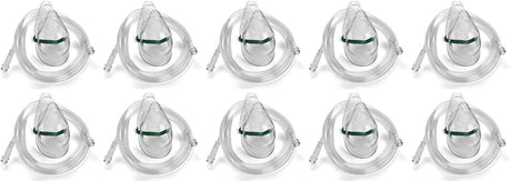 Adult Elongated Oxygen Mask(10 pack) - Servoxy Inc
