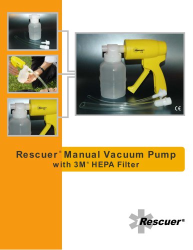 Rescuer Manual Suction Pump with 3M HEPA Filter - SERVOXY INC