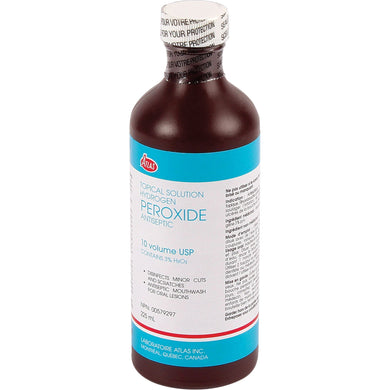 3% Hydrogen Peroxide 100ml: Topical antiseptic for minor cuts, wounds, and scratches. Trusted cleaning agent, backed by NPN: 00579297. Ensure safe and effective wound care.