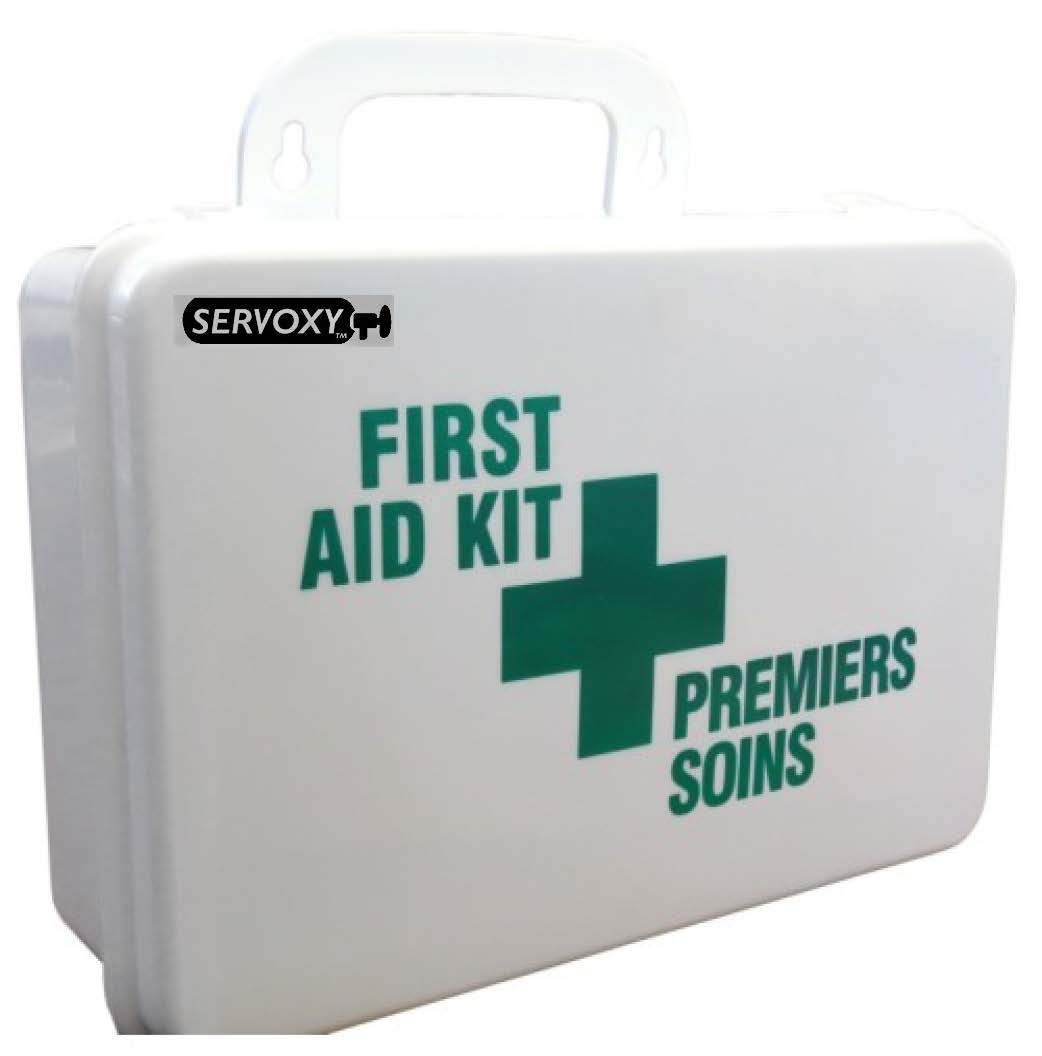 36 Unit First Aid Kit Container Bilingual with Logo - SERVOXY INC