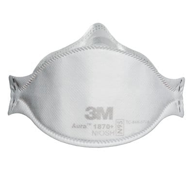 3M Aura Particulate Respirator Mask, 1870+, N95-20 Pack - SERVOXY INC