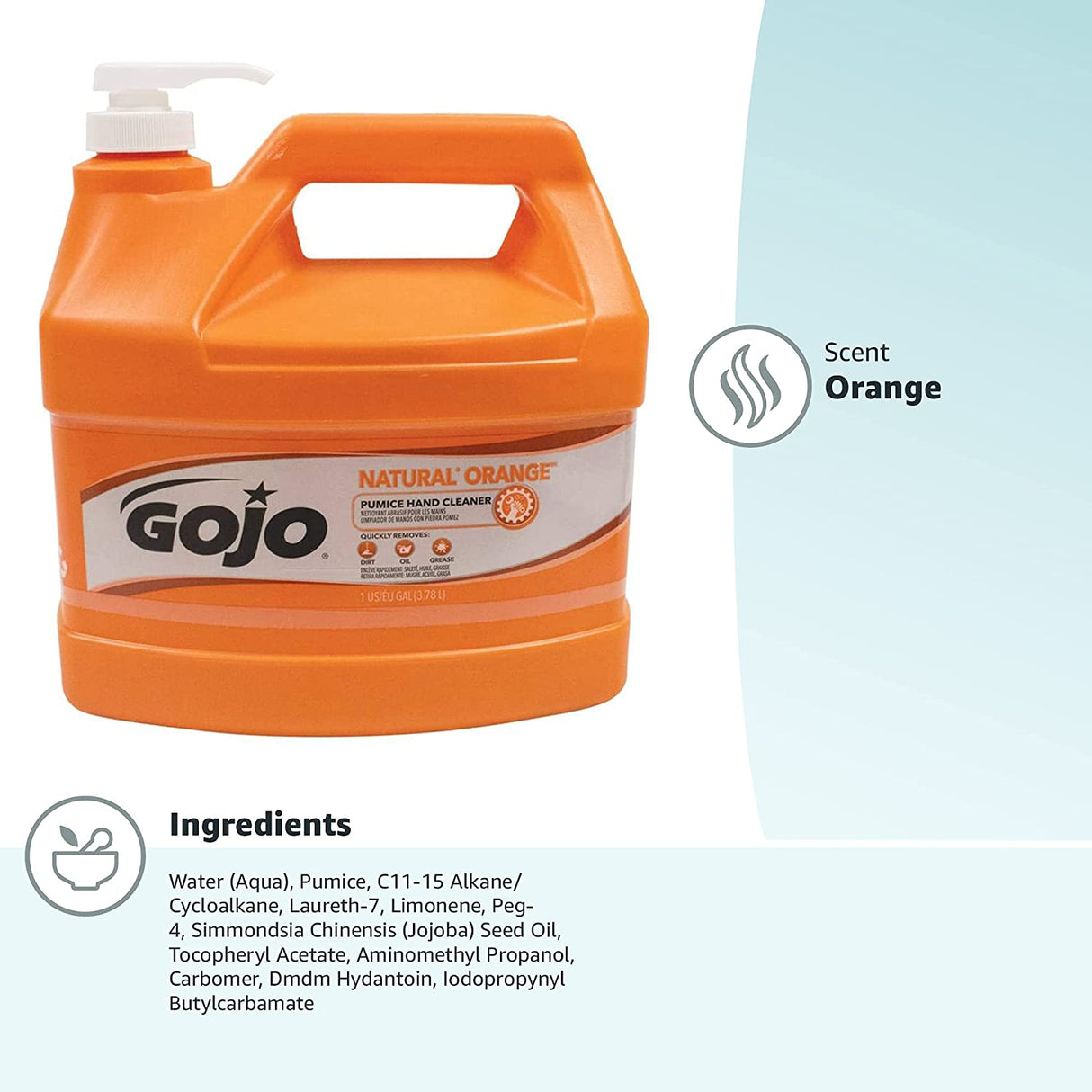 Natural Orange Hand Cleaner, Pumice, Orange/Citrus 4 pack - SERVOXY INC