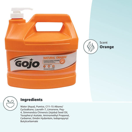 Natural Orange Hand Cleaner, Pumice, Orange/Citrus 4 pack - SERVOXY INC