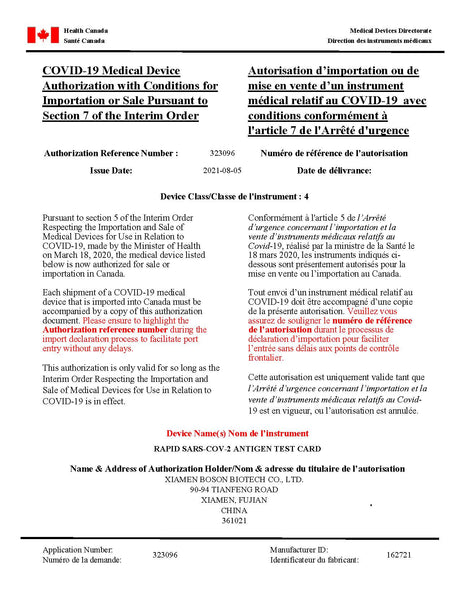 boson-rapid-covid-19-antigen-test-1-box-of-20-tests - SERVOXY INC