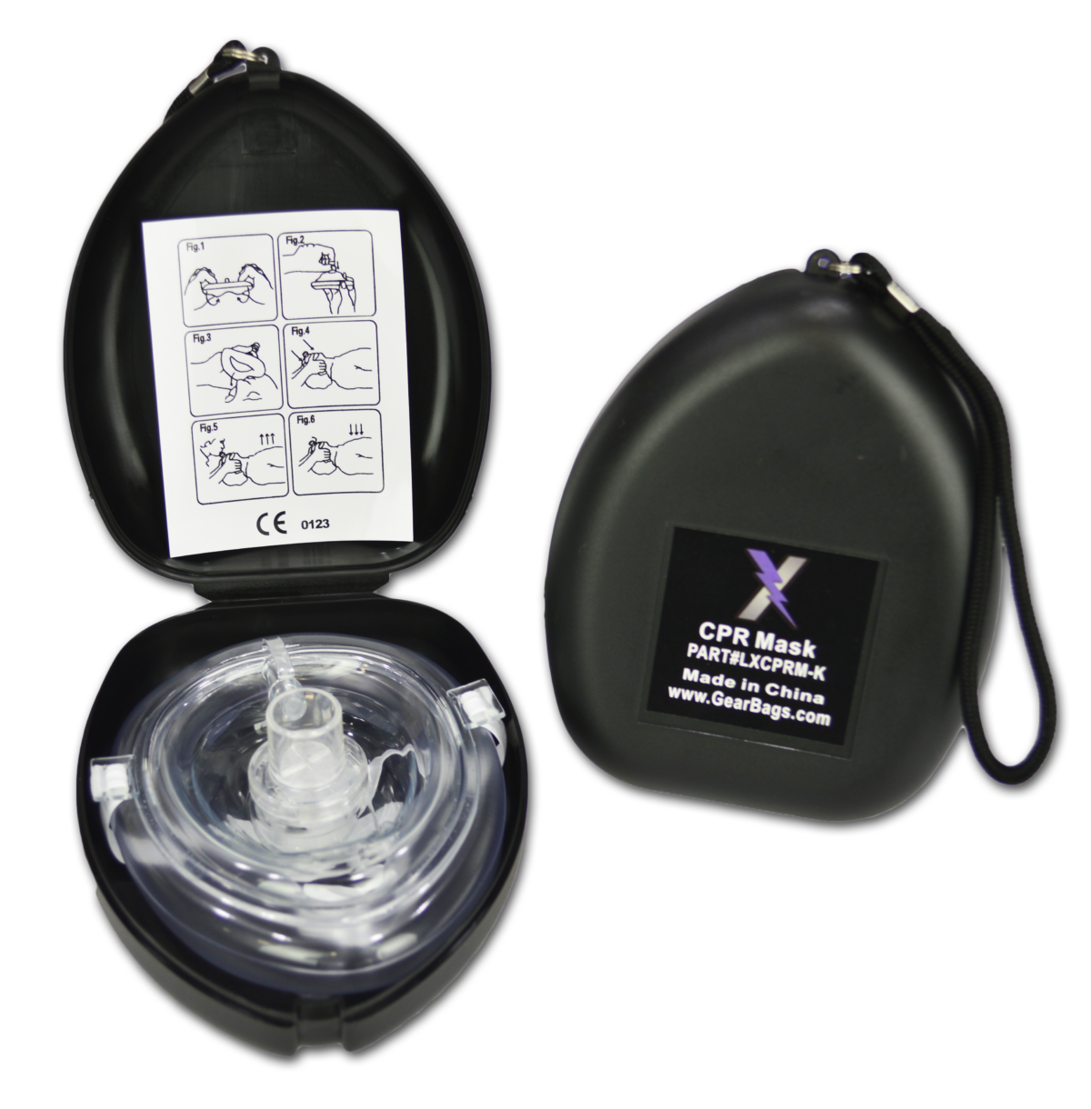 CPR Mask w/ Case Black - SERVOXY INC