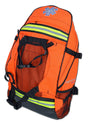 Lightning X Products EMT trauma backpack with multiple compartments and adjustable straps, designed for emergency medical responders.