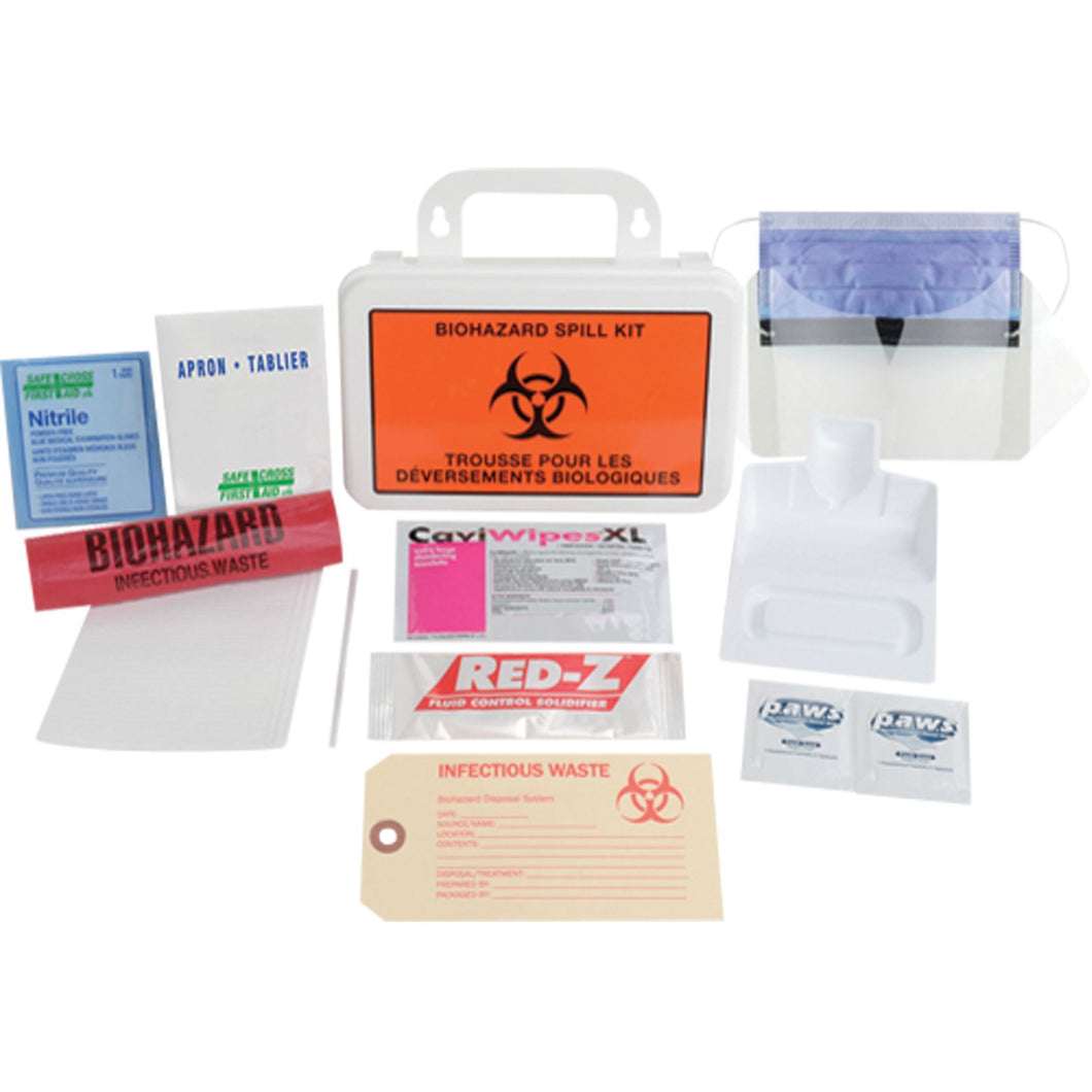 Deluxe Biohazard Clean-Up Spill kit with Visor Mask - SERVOXY INC