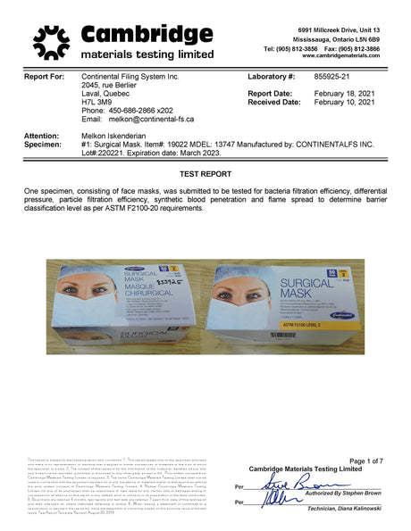 Disposable Procedural Face Masks - SERVOXY INC