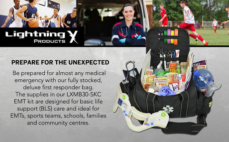 Premium Stocked First Responder Bag with Fill Kit C - SERVOXY INC