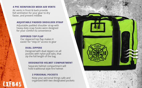 LXFB45 Quad-Vent Turnout Gear Bag - SERVOXY INC