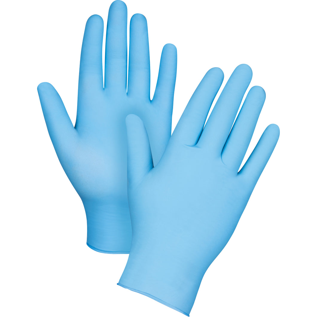 Medical Grade Disposable Gloves, Nitrile, 4.5-mil, Powder-Free, Blue, Class 2 - SERVOXY INC