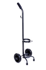 Oxygen Cylinder Rolling Cart - Black-Fits D & E Tanks - Single Cart - SERVOXY INC