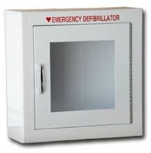 Universal Alarmed Wall Mounted Storage Cabinet for Defibrillators - SERVOXY INC