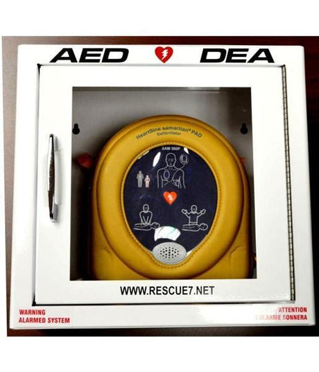 Universal Alarmed Wall Mounted Storage Cabinet for Defibrillators - SERVOXY INC