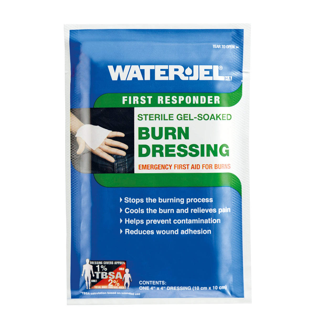 Water Jel Burn Dressings, 4" x 4", Class 2 - SERVOXY INC