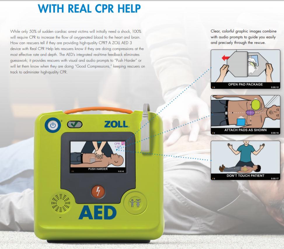 ZOLL AED 3 Defibrillator with Fast Response Kit  - SERVOXY INC